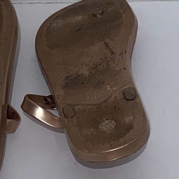 Michael Kors Women's Sable MK Charm Jelly PVC Cork Flip Flop Sandals Size 10M - Picture 9 of 9